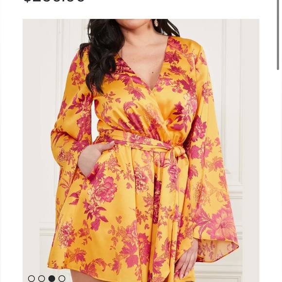 Marciano Silky V-neck Romper with Bell Sleeves - Size S - Picture 5 of 11